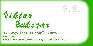 viktor bukszar business card